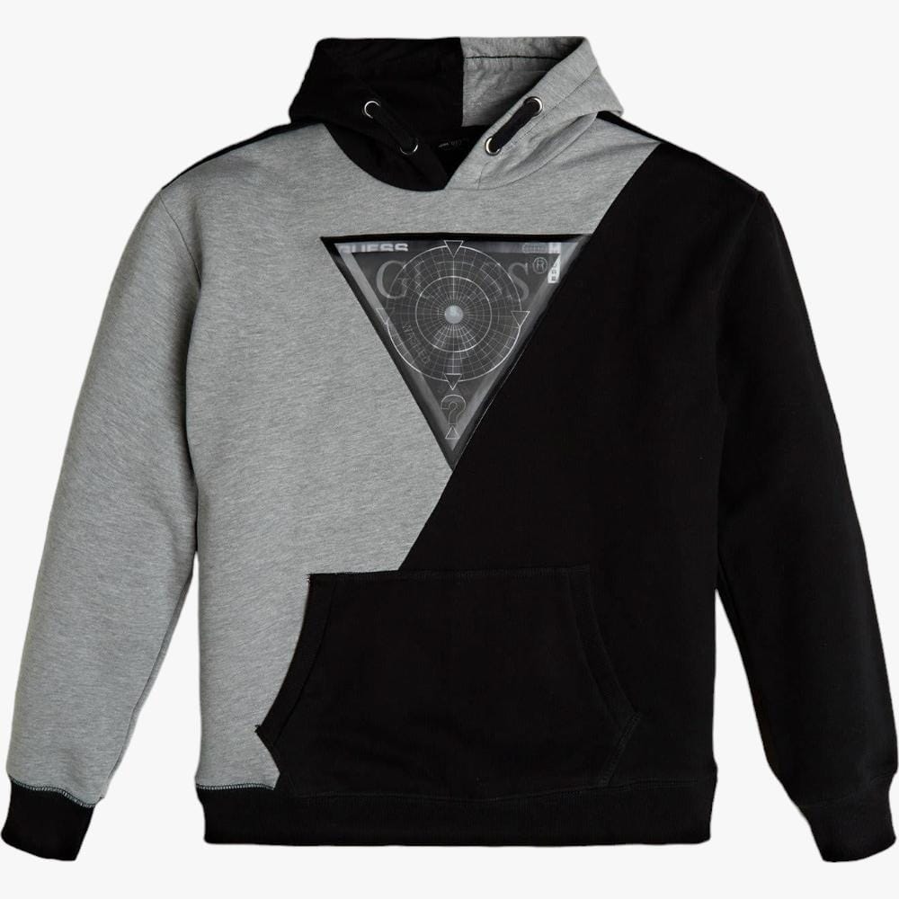 Guess Boys Hooded Ative Top Black Grey Guess