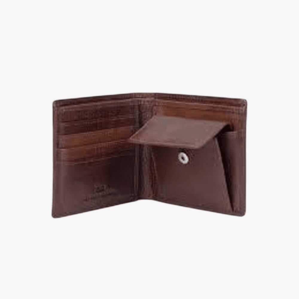 Polo Chobe Bill Fold Wallet Coin Section Brown | Polo