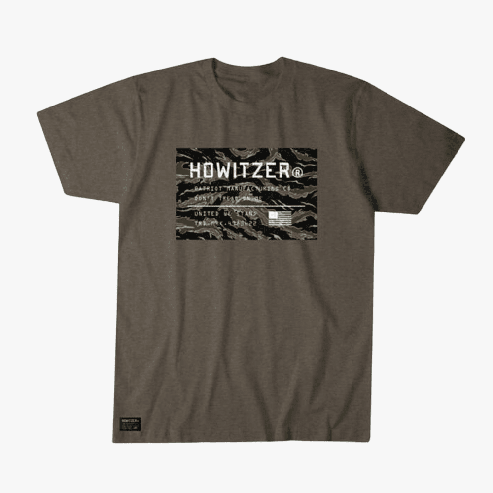 Affliction Mens Howziter Trademark Short Sleeve Tee Brown Affliction