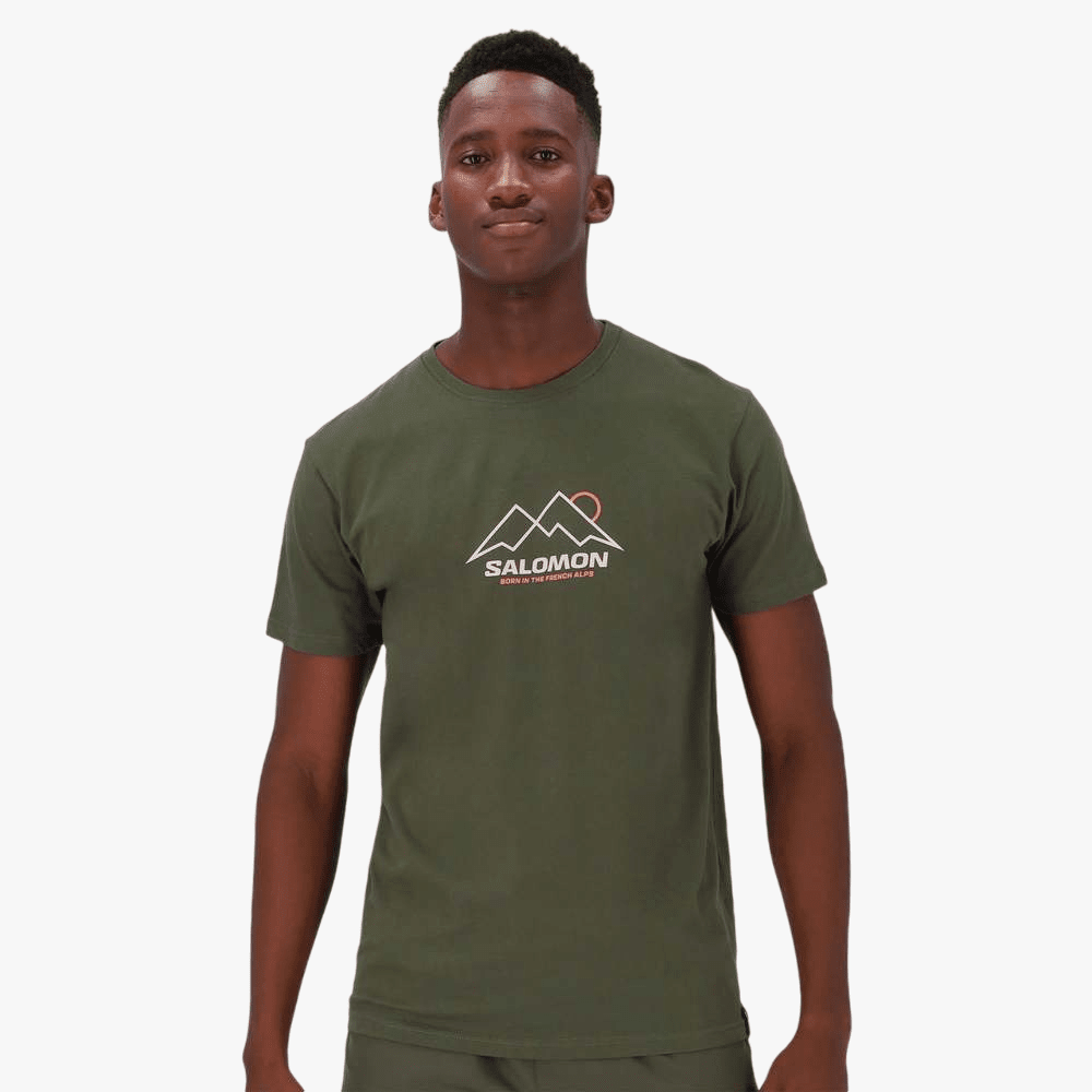 Salomon Mens Top Peak Short Sleeve Tee Grape Leaf | Salomon