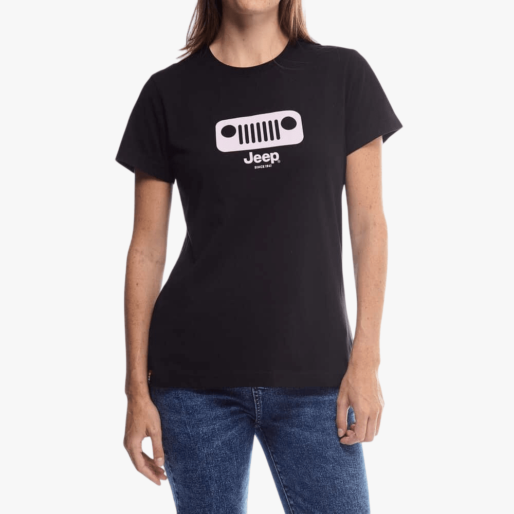 Jeep Womens Grille Icon Short Sleeve Tee Black | Jeep