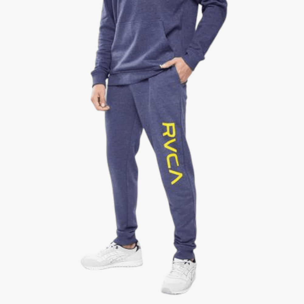 Rvca Mens Big Logo Sweat Pants Athletic Navy Heather | Rvca