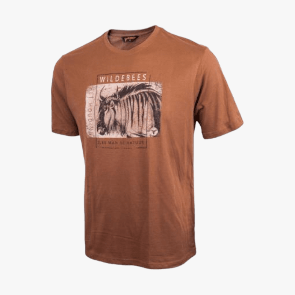 Wildebees Mens Postcard Frame Short Sleeve Tee Combat Wildebees