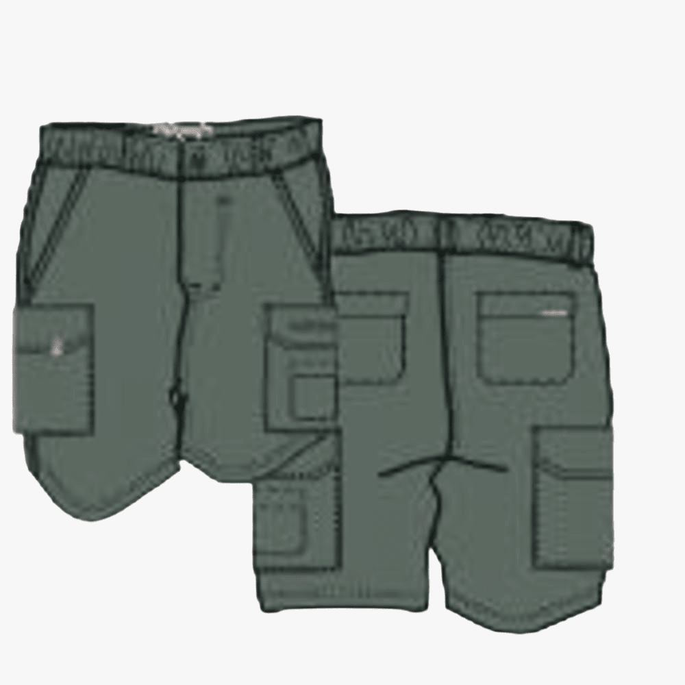 Kakiebos Mens 21Cm Elasticated Shorts Olive | Kakiebos