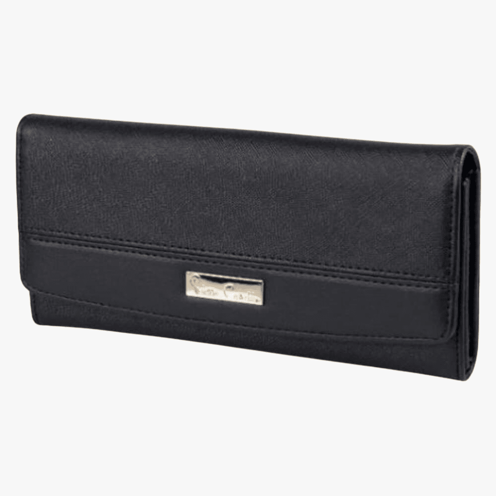Pierre Cardin Aasha Floral Bifold Purse Black | Pierre Cardin
