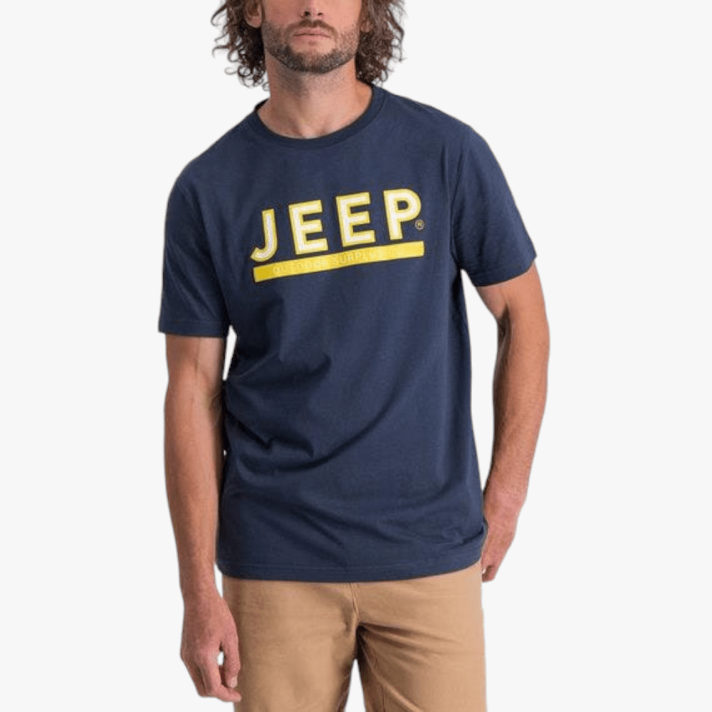 Jeep Mens Logo Icon Short Sleeve Tee Navy | Jeep