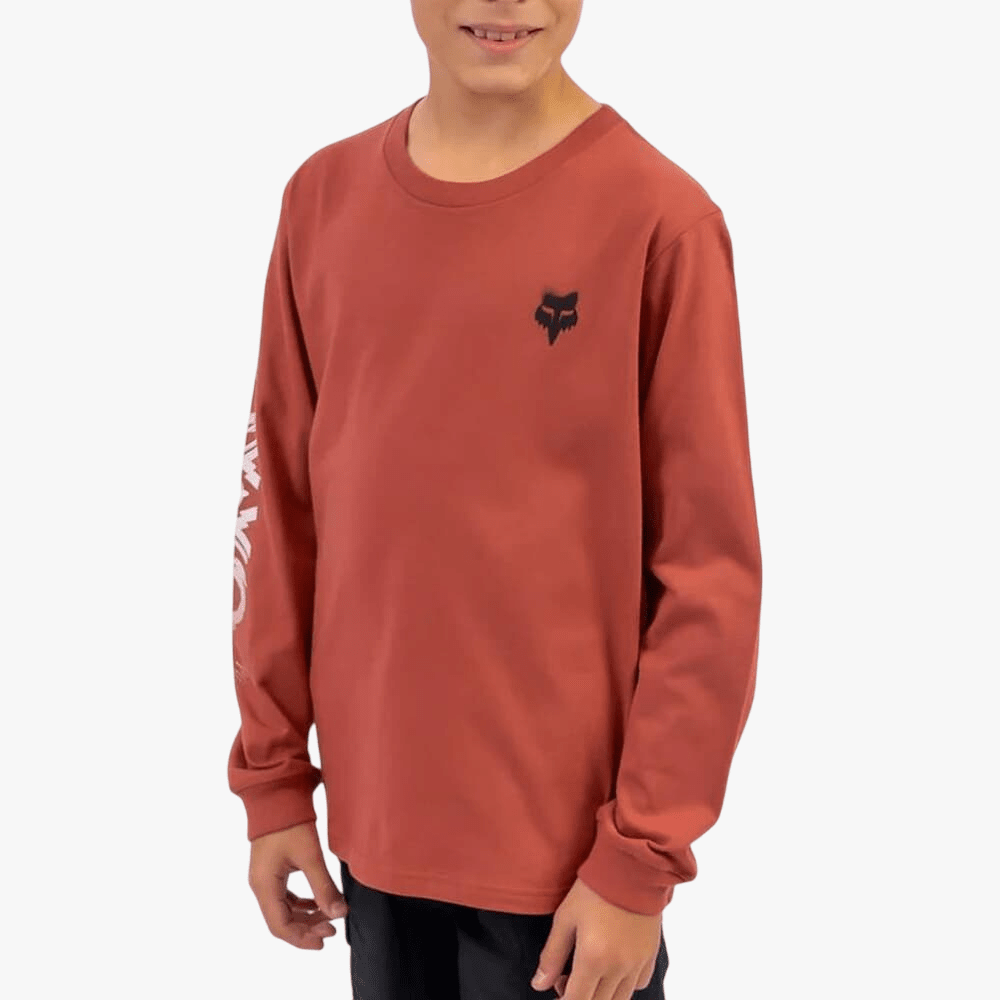 Fox Boys Mixed Energy Short Sleeve Tee Chestnut | Fox