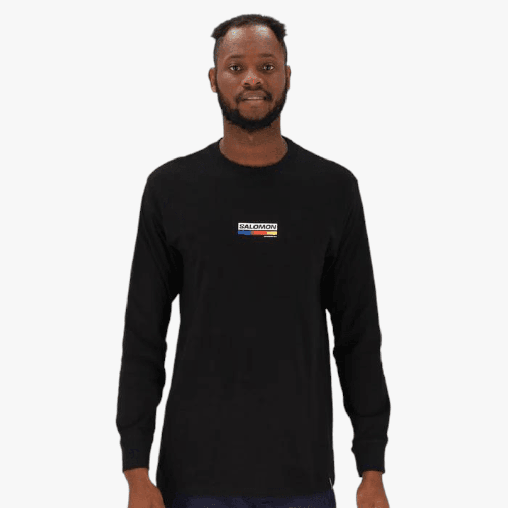 Salomon Mens Huck Long Sleeve Tee Black Salomon