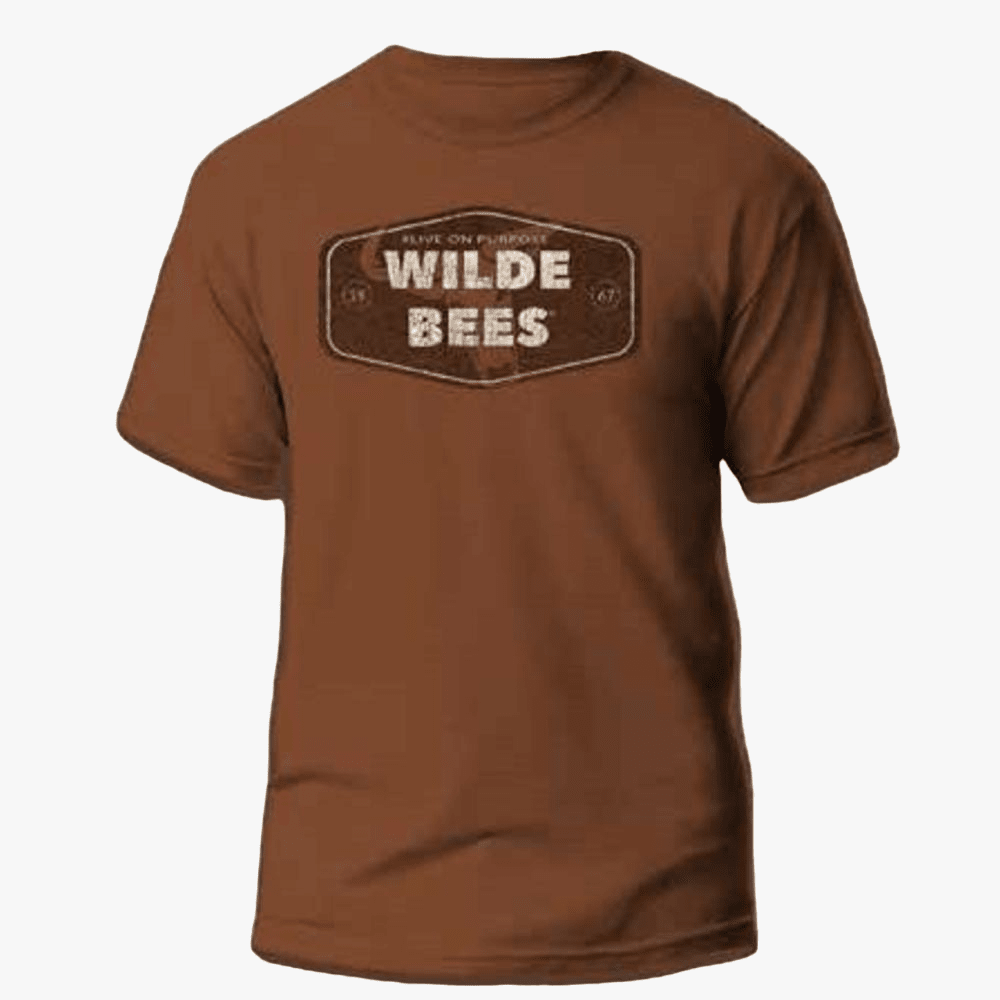 Wildebees Mens Twill Badge Tp Short Sleeve Tee Burnt Rust | Wildebees