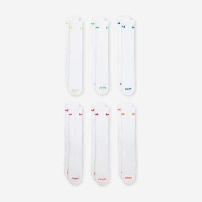 Nike Everyday Plus Cushion Socks 6 Pack White | Nike