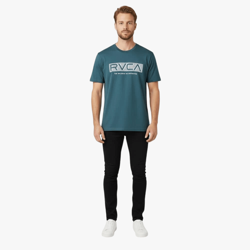 Rvca Mens Sprints Short Sleeve Tee Washed Navy | Rvca