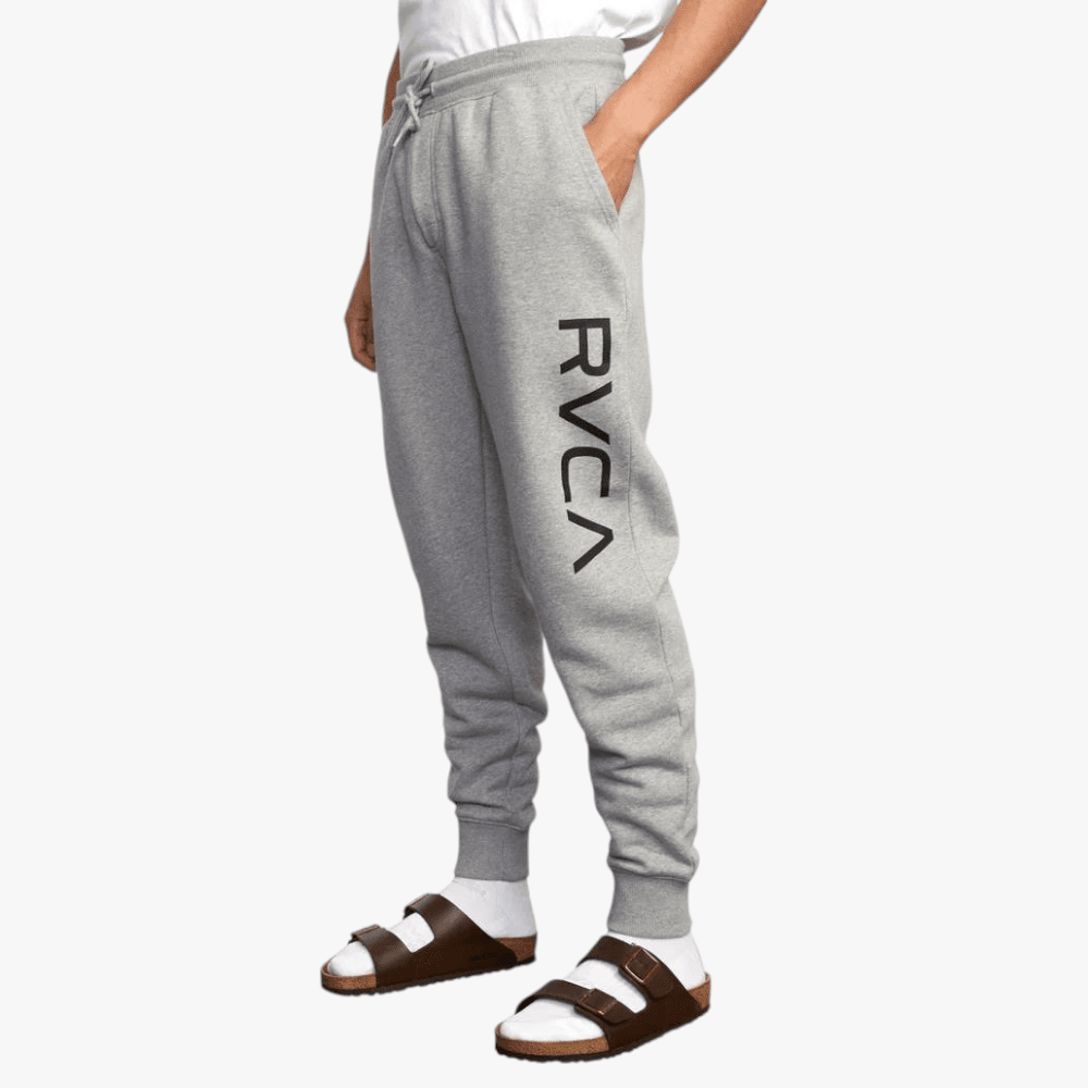 Rva Mens Big Rvca Sweat Pants Athletic Heather Rvca