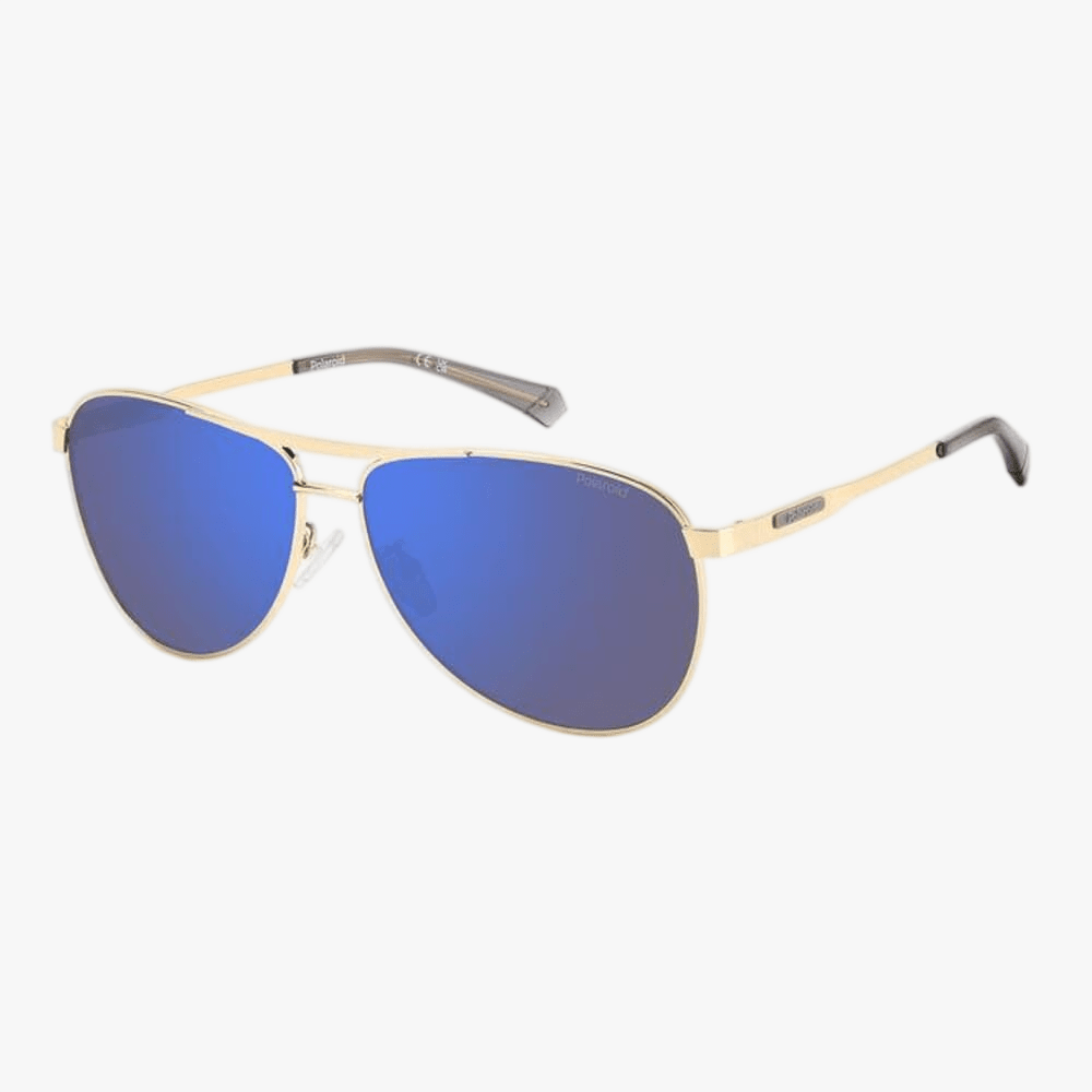 Polaroid Mens 2160 Steel Frame Sunglass Blue Gold | Polaroid