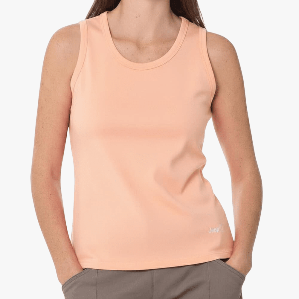 Jeep Womens Ribbed Tank Pink | Jeep
