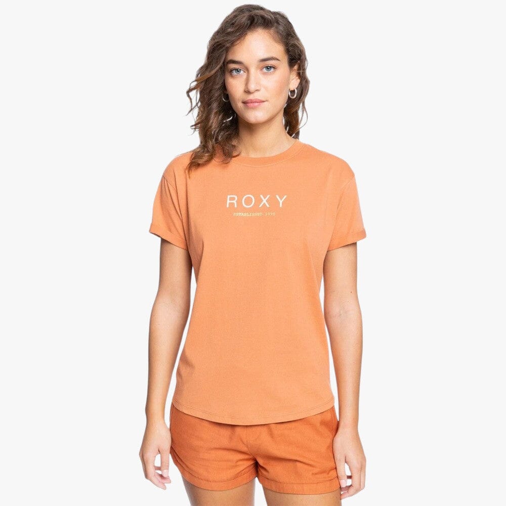 Roxy Ladies Epic Afternoon Word Short Sleeve Tee Sunburn | Roxy