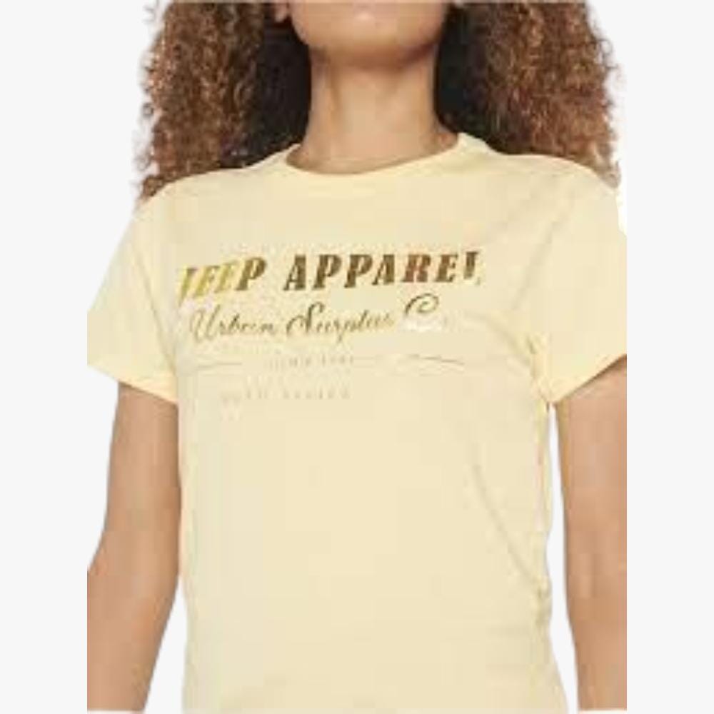 Jeep Girls Logo Short Sleeve Tee Pale Banana Jeep