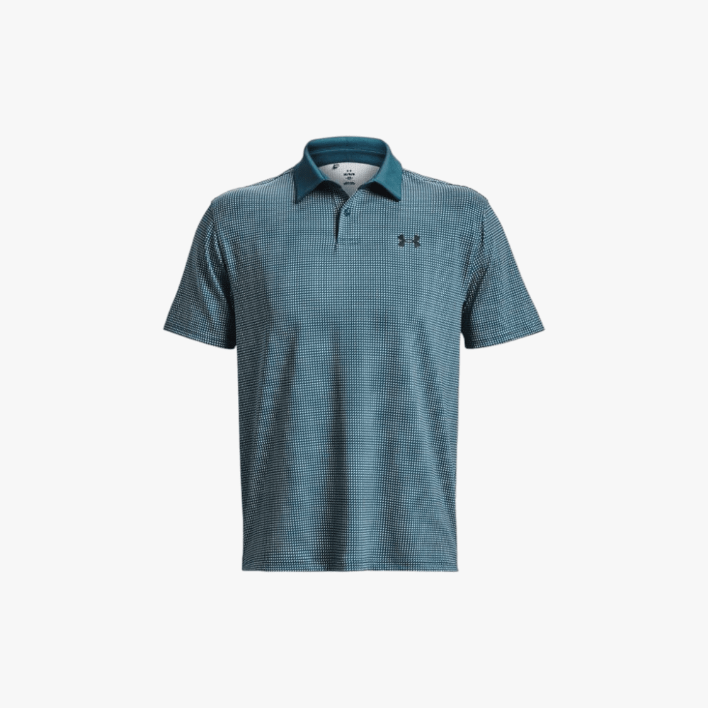 Under Armour Mens T2g Printed Short Sleeve Golfer 414 Blue Under Armour