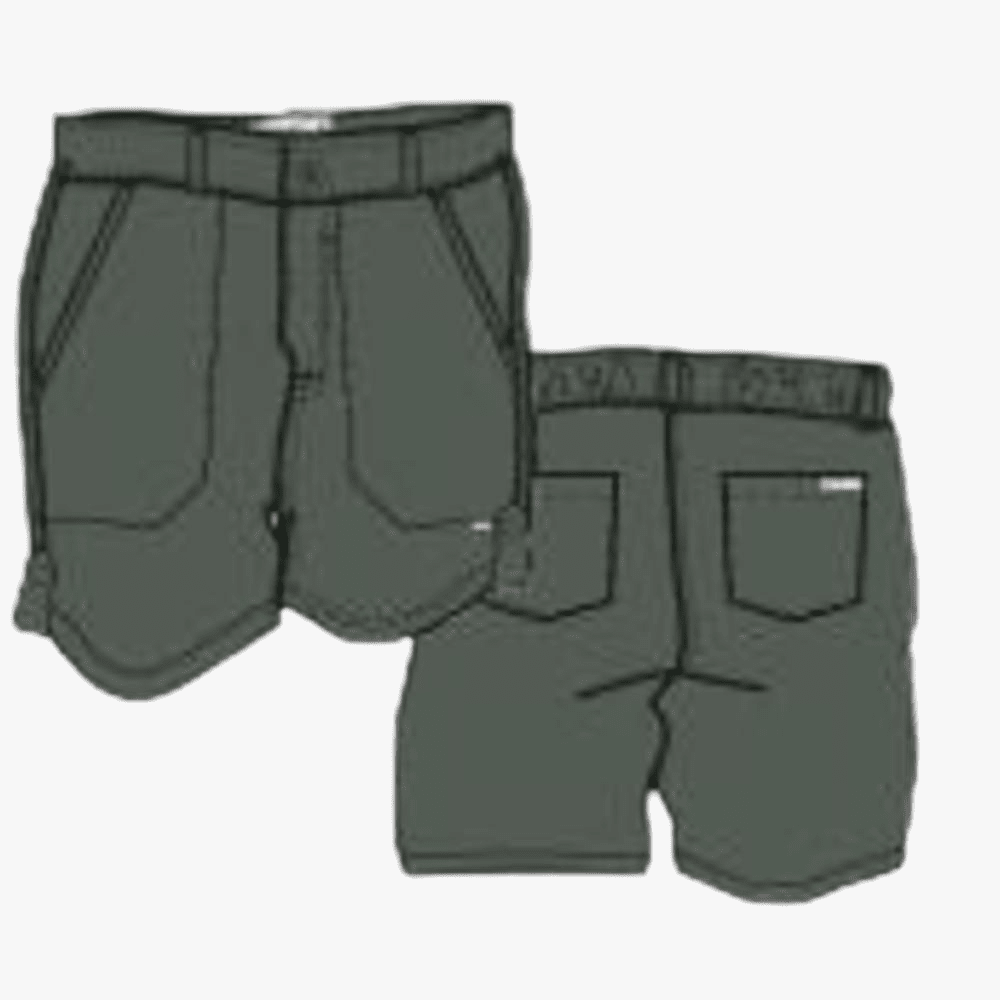 Kakiebos Womens Half Elasticated Shorts Olive | Kakiebos