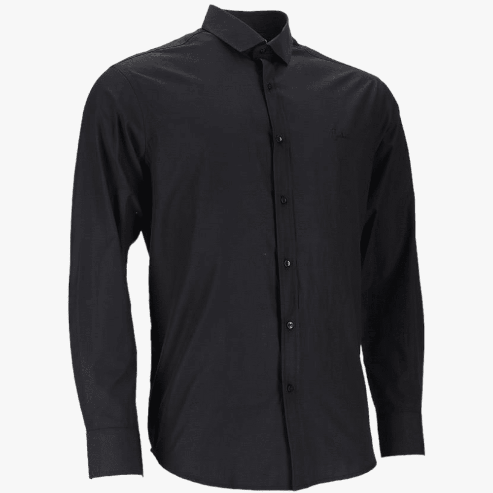 Carducci Mens Leonardo Formal Long Sleeve Shirt Black | Carducci