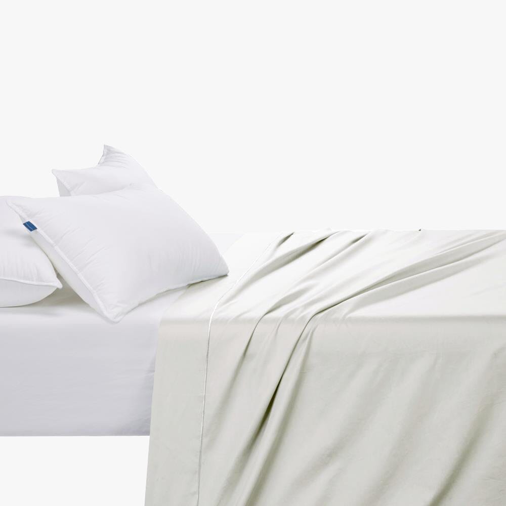 Cotton Co 400 Thread Queen Flat Sheet 250X270 Cream Cotton Co