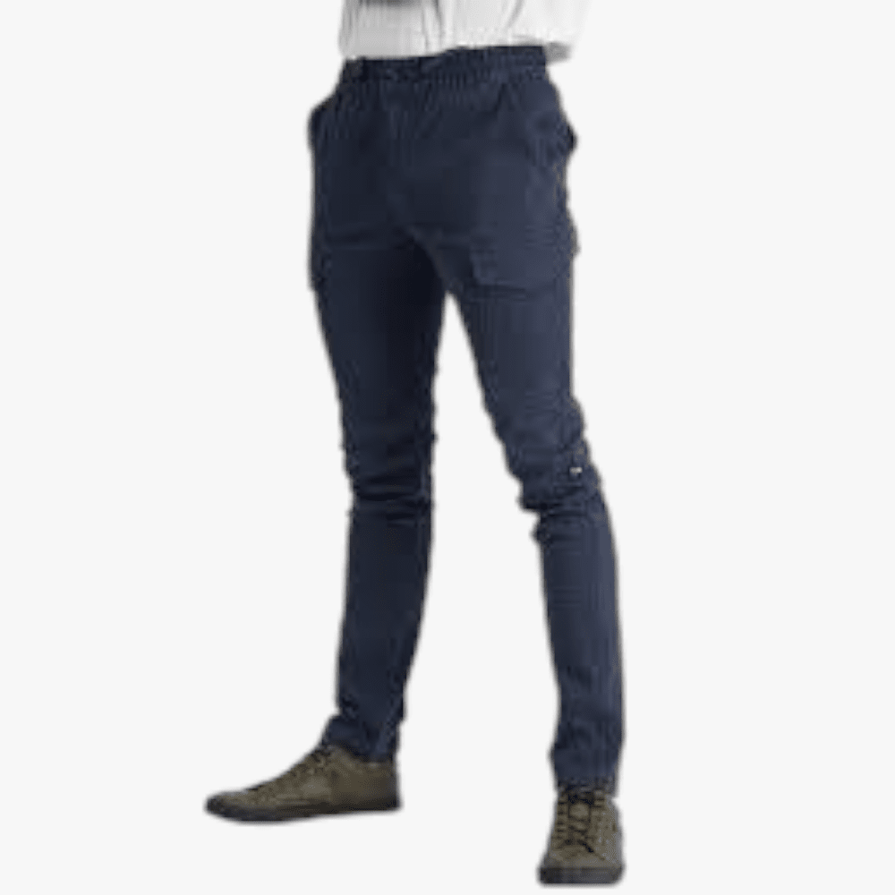 Jeep Mens Elasticated Twill Cargo Jogger French Navy Jeep