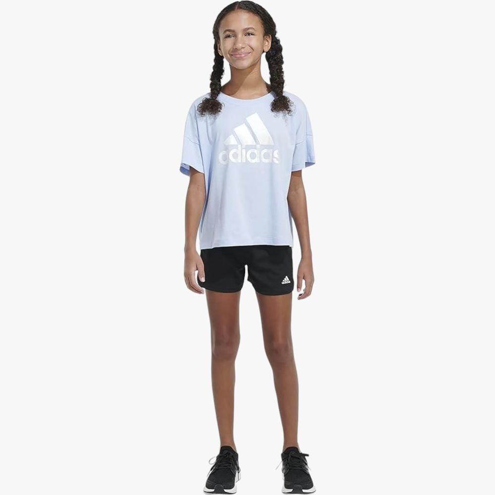 adidas Girls Bos Short Sleeve Tee Blue Dawn | adidas