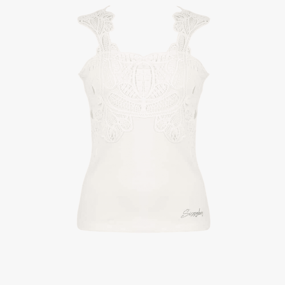 Sissy Boy Crochet Lace Vest Off White | Sissy Boy