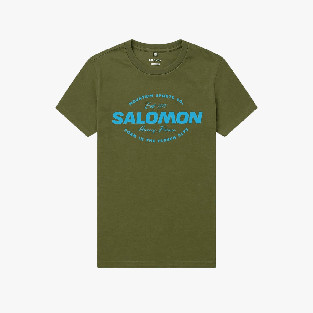 Salomon Mens Cruiser Short Sleeve Tee Dark Olive | Salomon