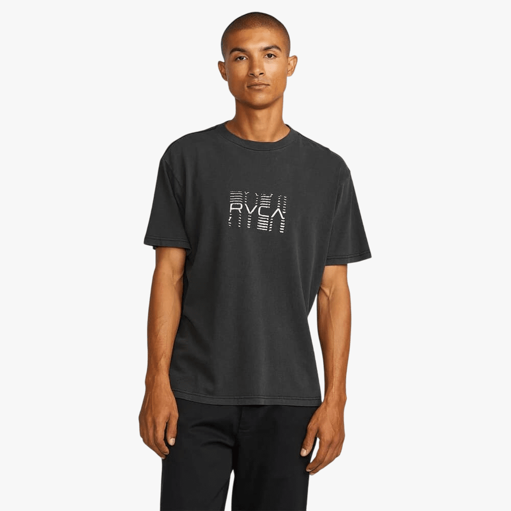 Rvca Mens Repeated Short Sleeve Tee Black | Rvca