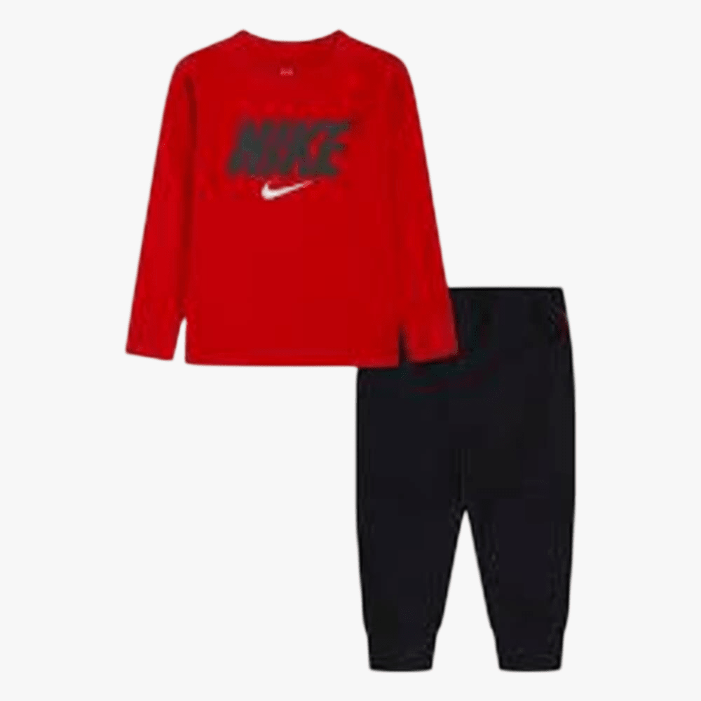 Nike Boys Poly Pant Set Black Red | Nike