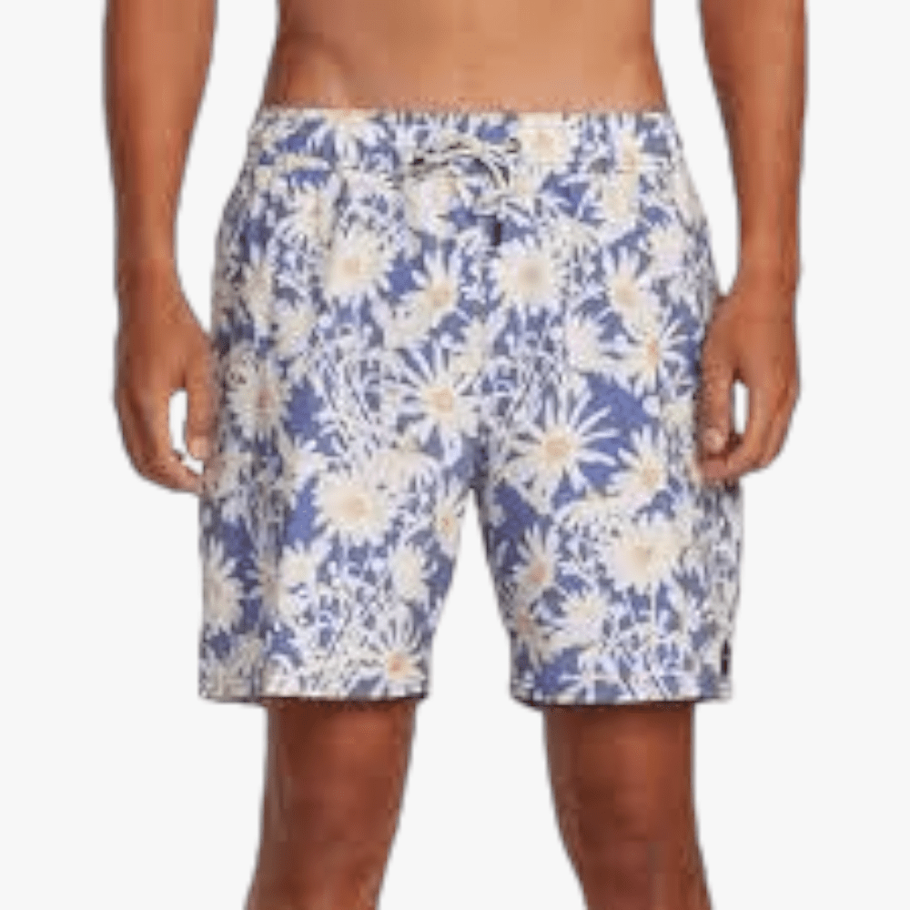 Rvca Mens Va Elastic Shorts Coast Rvca