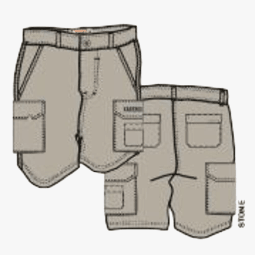 Kakiebos Mens 21Cm Fixed Waist Shorts Khaki | Kakiebos