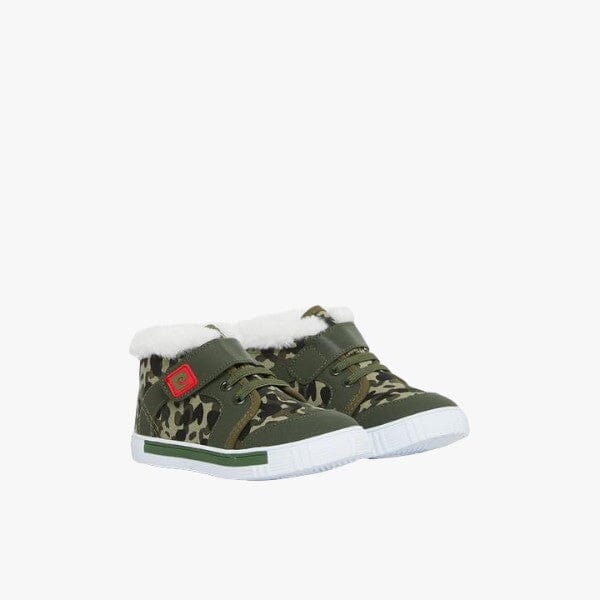 Pierre Cardin Infant Boys Koala Hi Top Sneaker Camo Green | Pierre Cardin