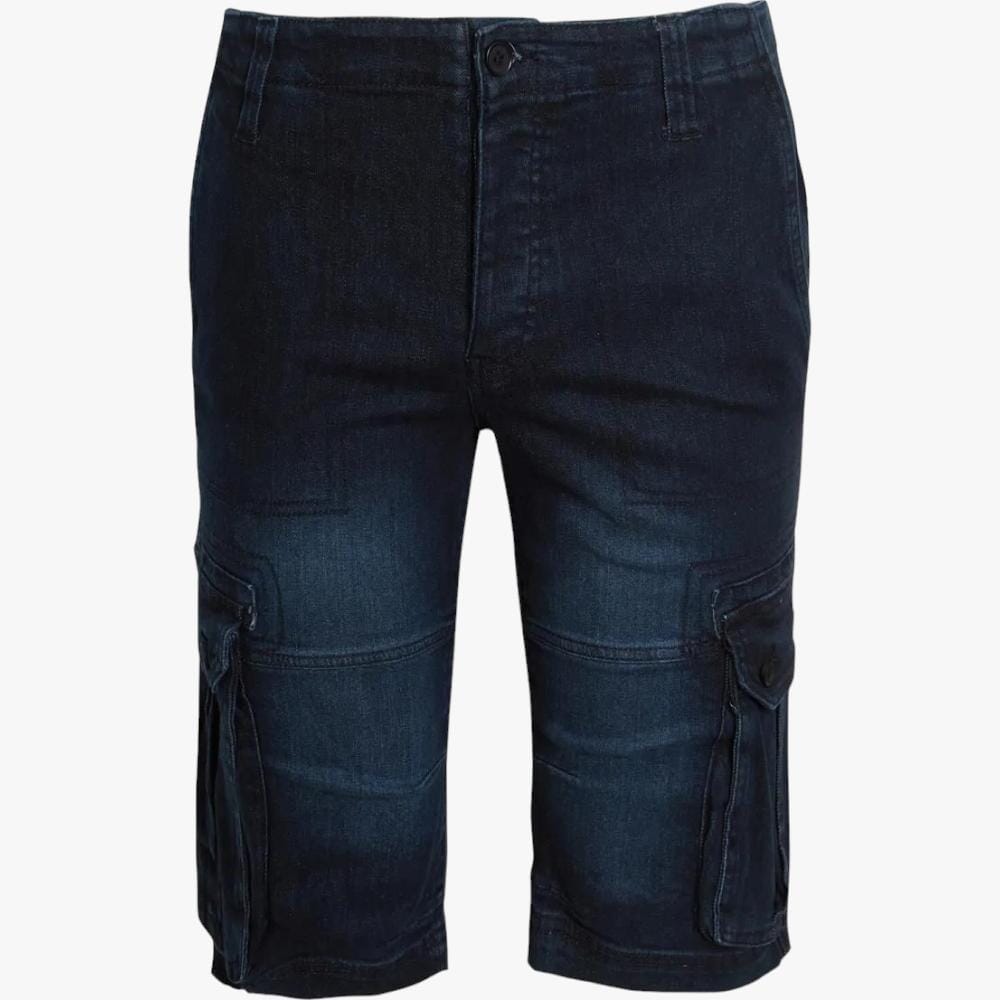 Soviet Mens Anakin Fashion Denim Cargo Shorts Blu Black | Soviet