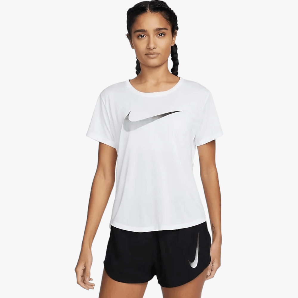 Nike Womens One Dri-Fit Swoosh Short Sleeved Top White | Nike