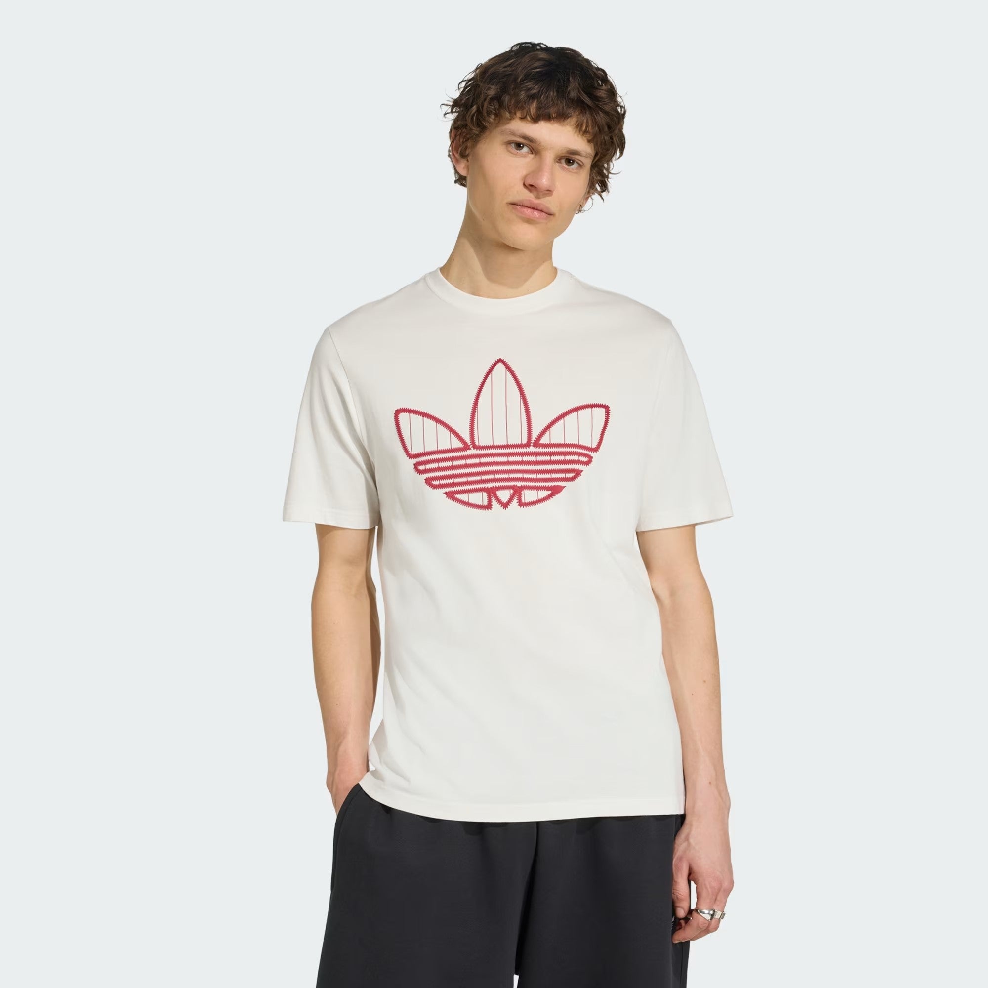 Adidas Mens Trfoil Infill Tee Cloud White