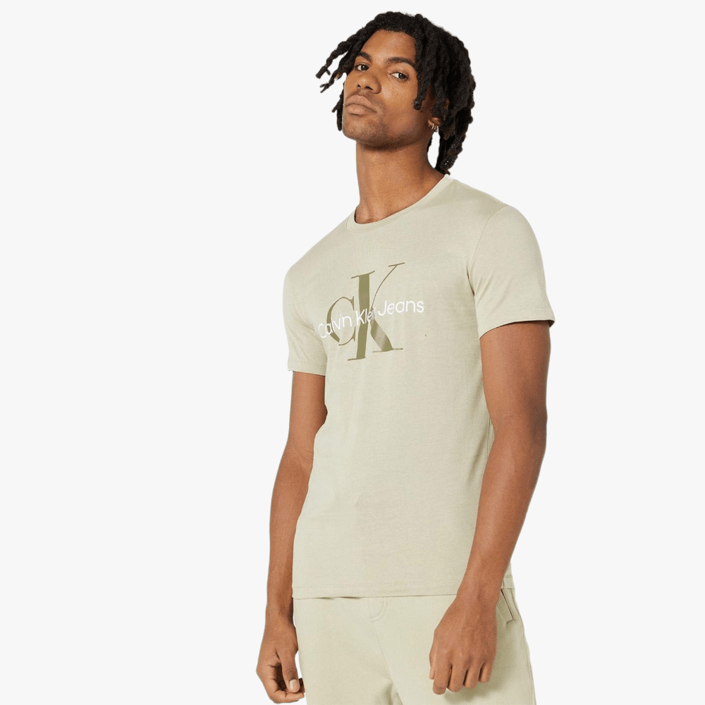 Ck Mens Seasonal Monogram Tee Lt Green | Calvin Klein