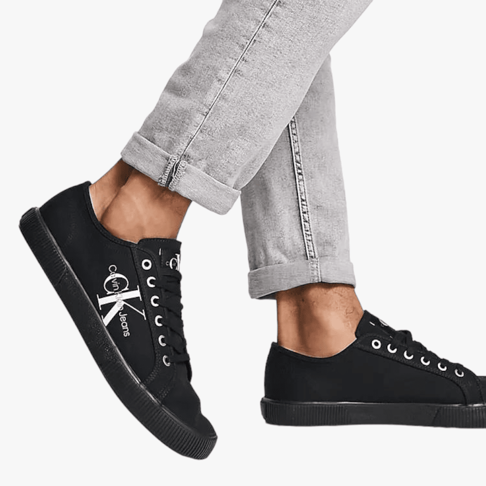 Ck Mens Essential Vulcanized 1 Sneaker Black Brands Megastore