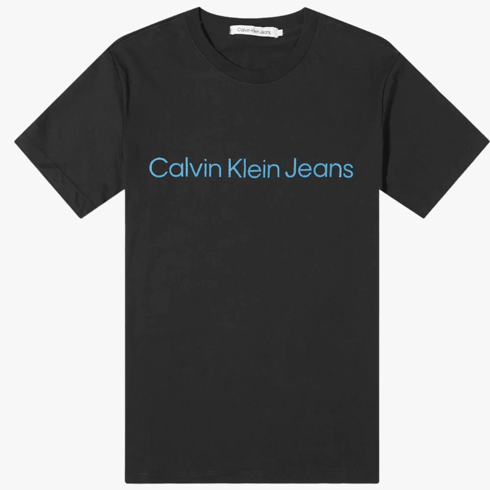 Calvin Klein Mens Institutional Logo Slim Tee Black Calvin Klein