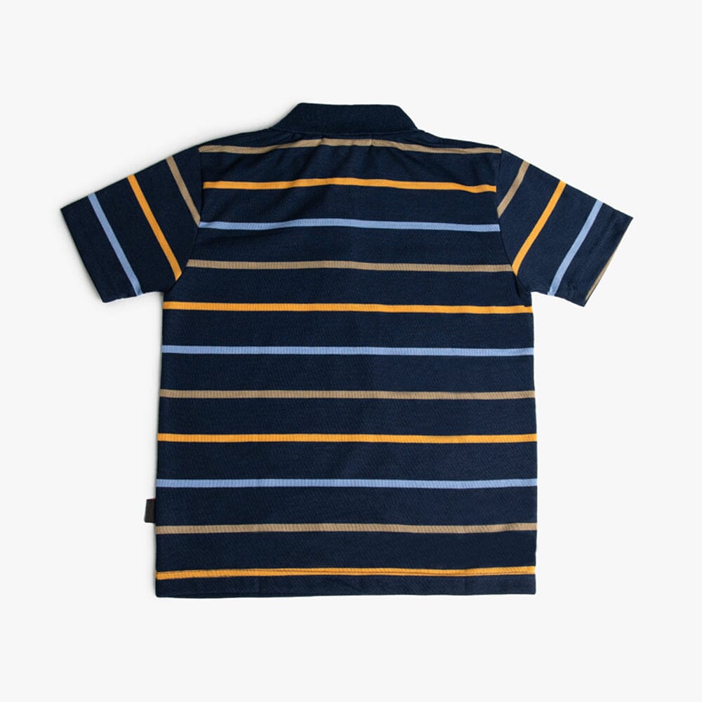 Urban Life Boys Golfer Blue Bronze Thin Stripe Urban
