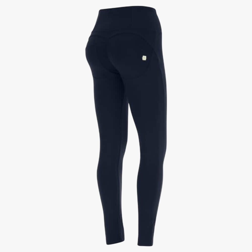 Freddy Ladies Navy High Waist Long Length Cotton Pant >218-105