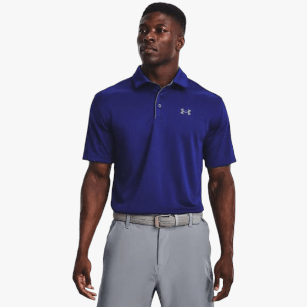 Under Armour Mens Tech Short Sleeve Golfer 456 Blue Under Armour