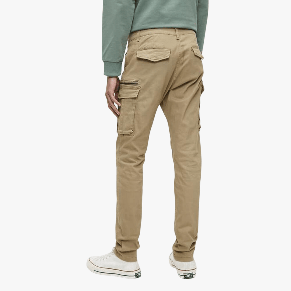 Pierre Cardin Mens Spring Long Cargo Pants Dark Khaki | Pierre Cardin