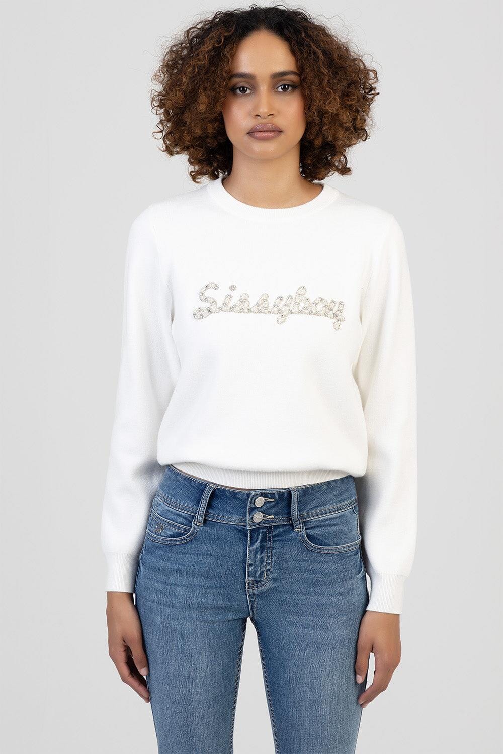 Sissy Boy Womens Fine By Me Knit Sweater Off White | Sissy Boy