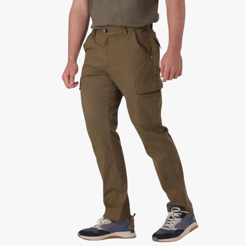 Jeep Mens Bolt Fixed Waistband Twill Cargo Pants Olive | Jeep