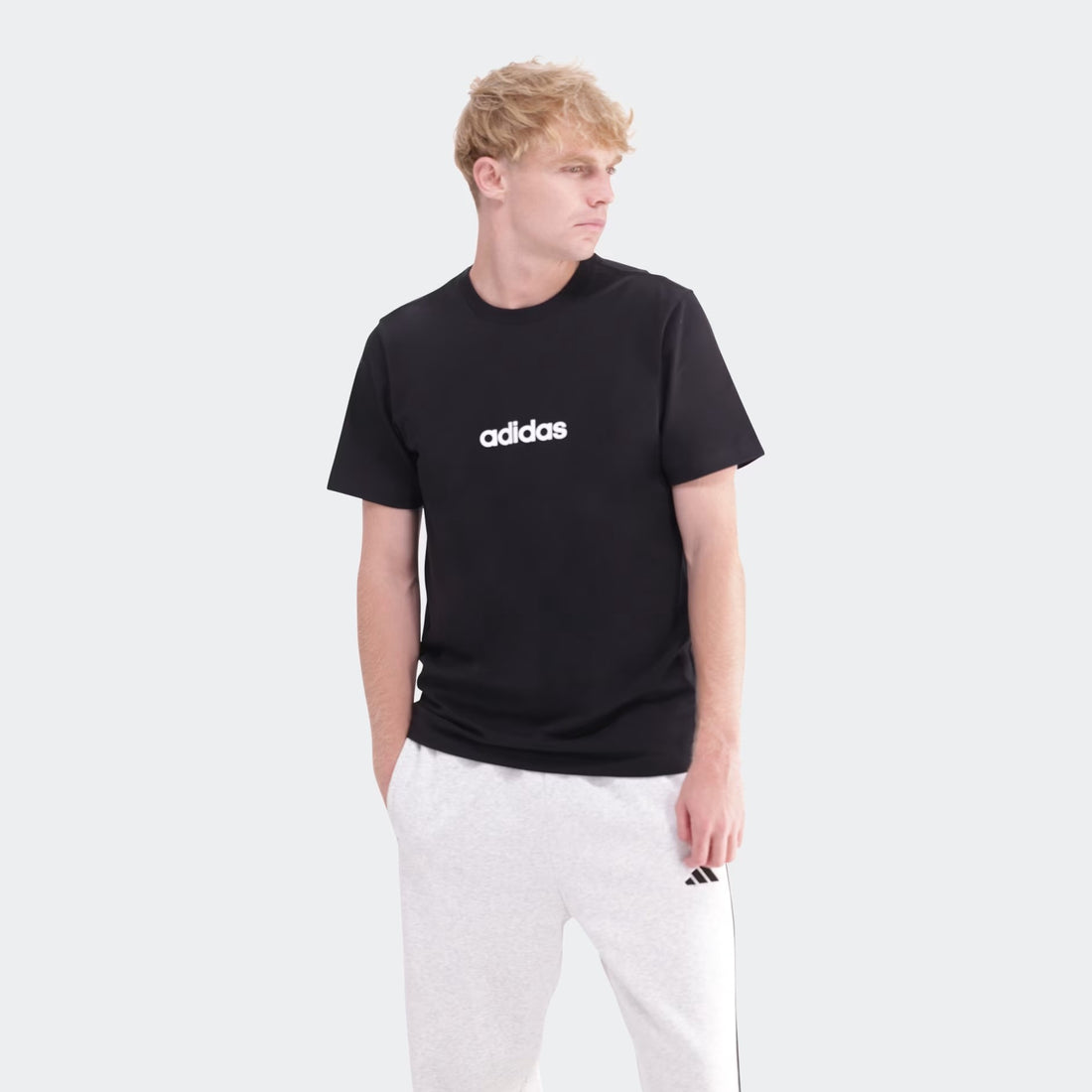 Adidas Mens Lin Sj Tee Black