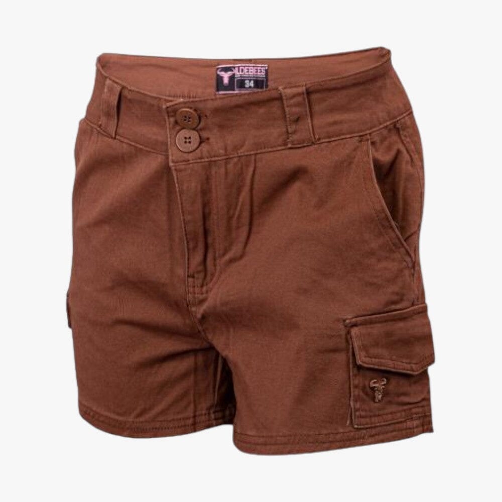 Wildebees Womens Casual Stretch Outdoor Short -9Cm In Leg Caramel Wildebees