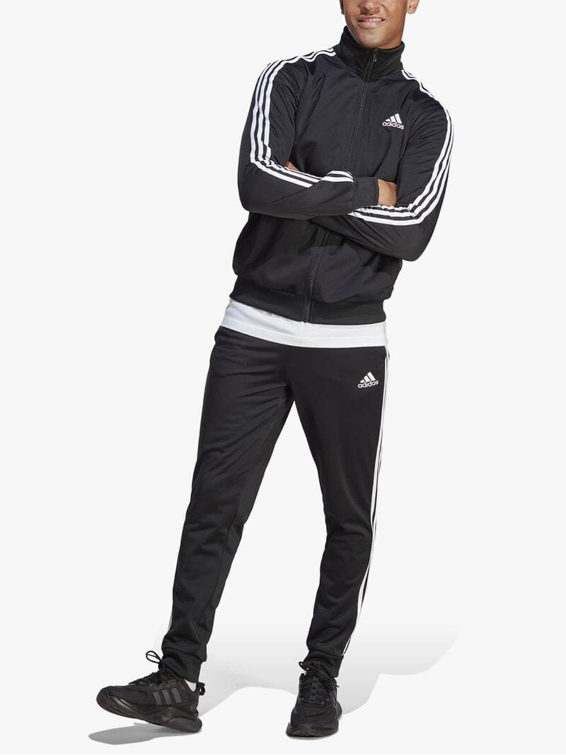 Adidas Mens 3S Tricot Tracksuit Set Black | Adidas