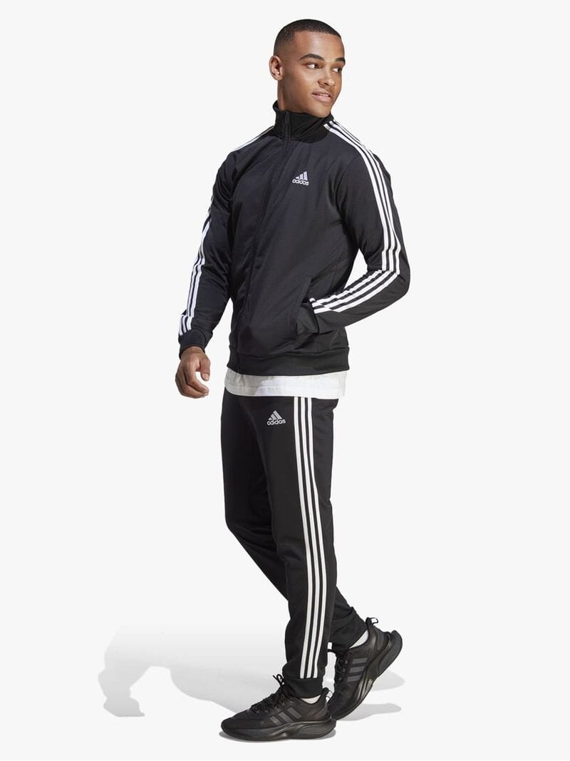 Adidas Mens 3S Tricot Tracksuit Set Black | Adidas