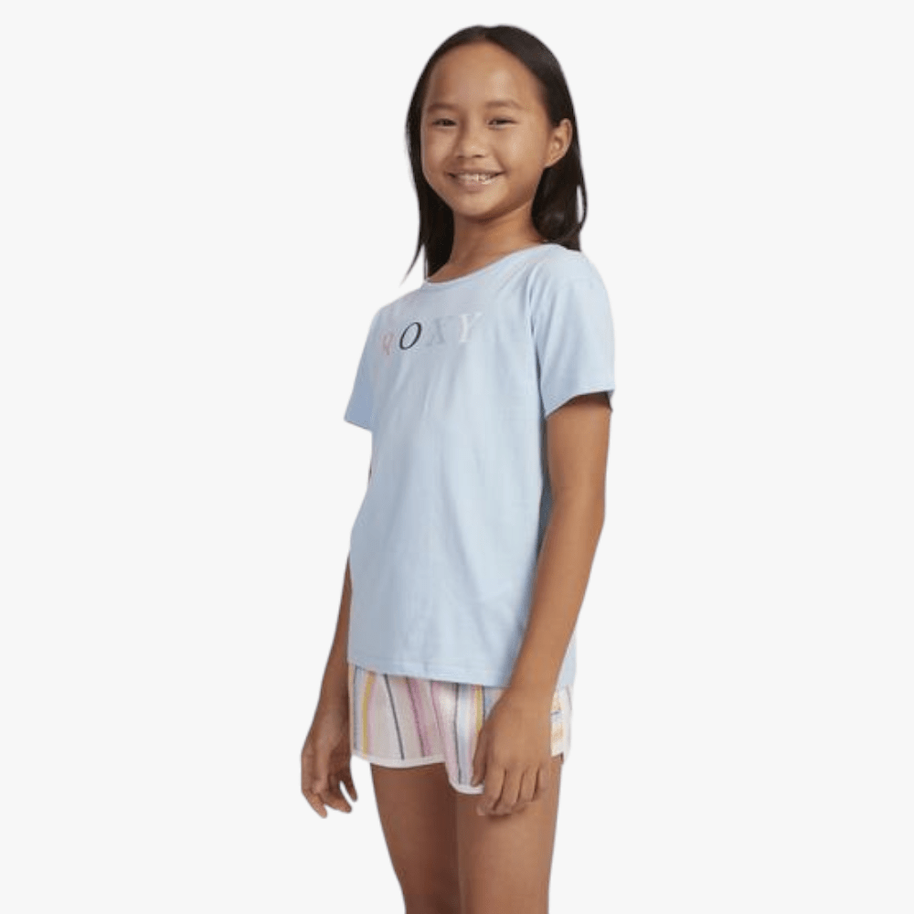Roxy Girls Day & Night B Short Sleeve Tee Clear Sky Roxy